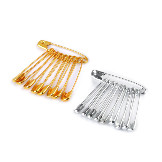 Ace de siguranță, lungime 28 mm - Auriu (100 Buchete) Ace de siguranță, lungime 28 mm - Auriu (100 Buchete)
