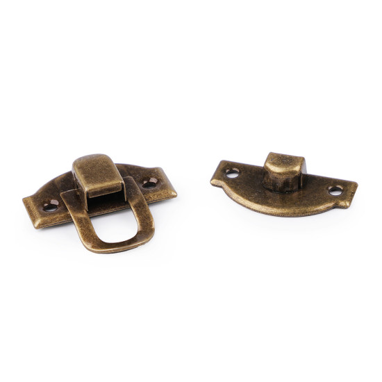 Închizătoare metalică cutie - Alamă antică (60 Seturi) Închizătoare metalică cutie - Alamă antică (60 Seturi)
