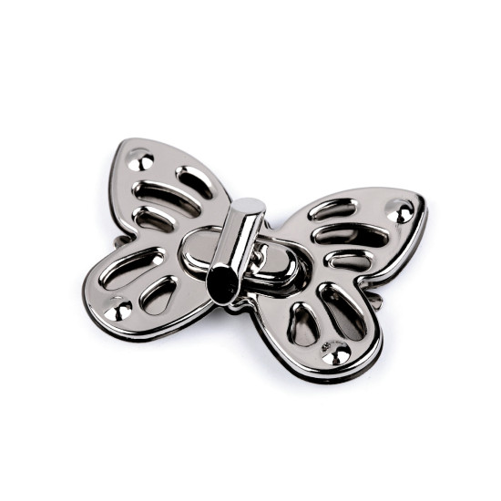 Închizătoare geantă fluture 37x52 mm - Nichel (1 Set) Închizătoare geantă fluture 37x52 mm - Nichel (1 Set)