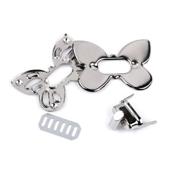 Închizătoare geantă fluture 37x52 mm - Nichel (1 Set)