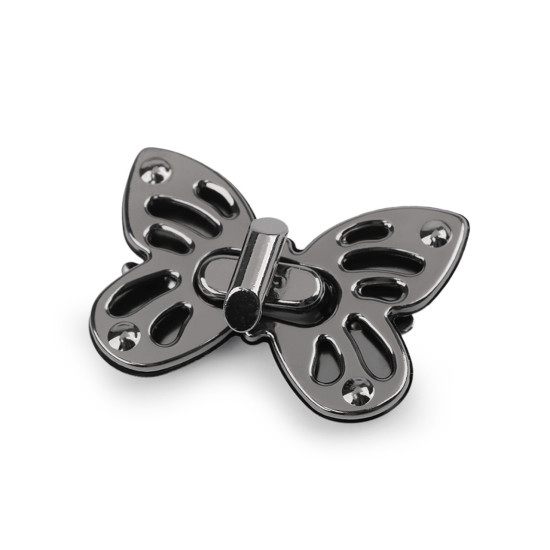 Închizătoare geantă fluture 37x52 mm - Nichel (1 Set) Închizătoare geantă fluture 37x52 mm - Nichel (1 Set)