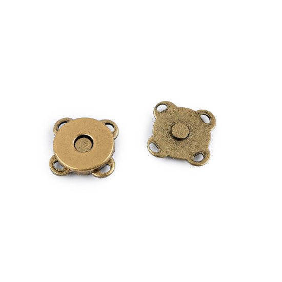 Inchizatori / capse magnetice ø10 mm - Alamă antică (100 Seturi) Inchizatori / capse magnetice ø10 mm - Alamă antică (100 Seturi)