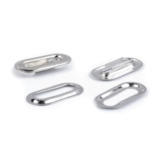 Ocheți ovali 4x16 mm - Nichel (200 Perechi) Ocheți ovali 4x16 mm - Nichel (200 Perechi)