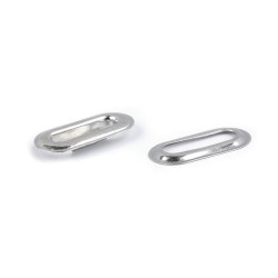 Ocheți ovali 4x16 mm - Nichel (200 Perechi)