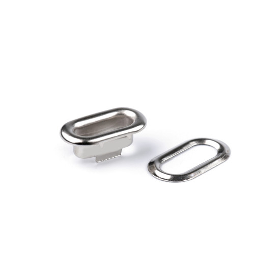 Ocheți ovali 4x12 mm - Nichel (50 Perechi) Ocheți ovali 4x12 mm - Nichel (50 Perechi)
