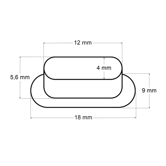 Ocheți ovali 4x12 mm - Nichel (50 Perechi) Ocheți ovali 4x12 mm - Nichel (50 Perechi)