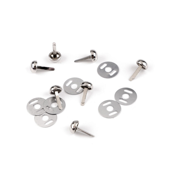 Ţinte metalice / piciorușe metalice genți, ø8 mm - Nichel (300 Seturi) Ţinte metalice / piciorușe metalice genți, ø8 mm - Nichel (300 Seturi)
