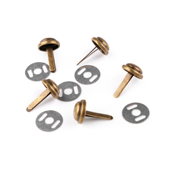 Ţinte metalice / piciorușe metalice genți, ø12 mm - Alamă antică (1000 Seturi) Ţinte metalice / piciorușe metalice genți, ø12 mm - Alamă antică (1000 Seturi)