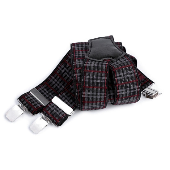 Bretele pantaloni, lățime 3,5 cm, lungime 120 cm - Bordo (1 Bucată) Bretele pantaloni, lățime 3,5 cm, lungime 120 cm - Bordo (1 Bucată)