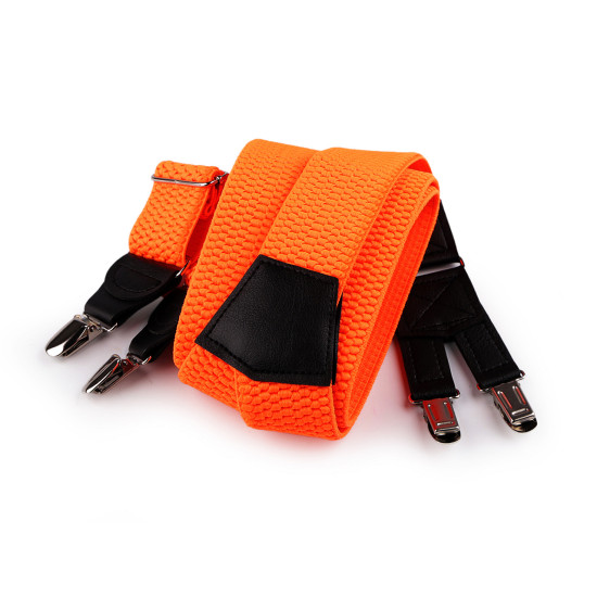 Bretele pantaloni 120 cm neon - Negru (1 Bucată)