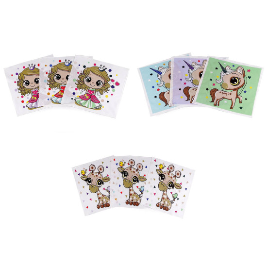 Batiste copi, 6 buc/set - Mix modele (3 Saci) Batiste copi, 6 buc/set - Mix modele (3 Saci)