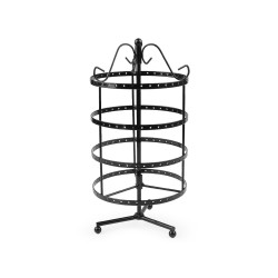 Stand rotativ expunere bijuterii - Negru (1 Bucată)
