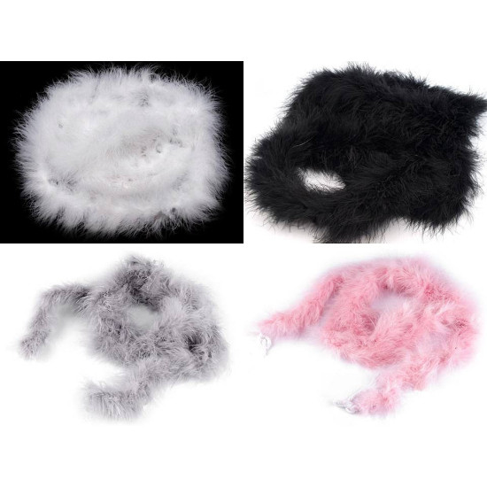 Șirag fulgi boa, 25g, lungime 2 m - Gri foarte deschis (4 Bucăți) Șirag fulgi boa, 25g, lungime 2 m - Gri foarte deschis (4 Bucăți)