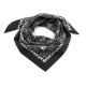 Batic bumbac, imprimeu floral, 70x70 cm - Negru (1 Bucată)