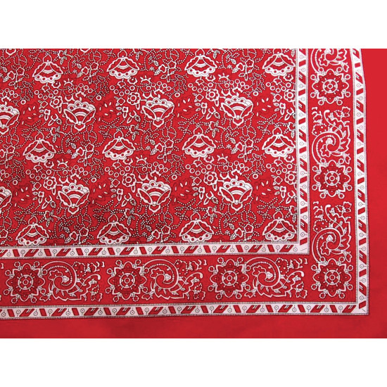 Batic bumbac, imprimeu floral, 70x70 cm - Negru (1 Bucată)