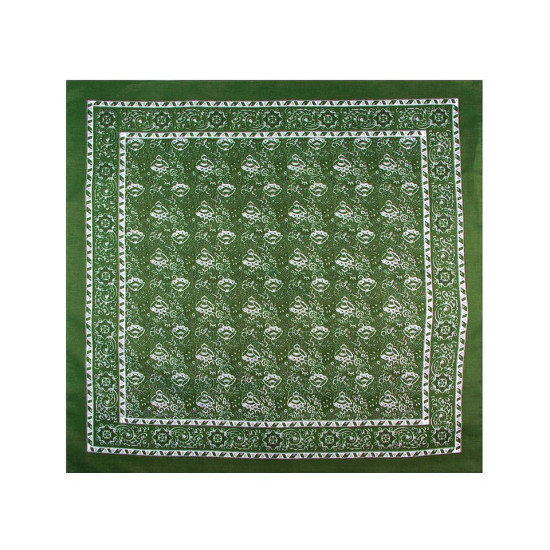 Batic bumbac, imprimeu floral, 70x70 cm - Negru (1 Bucată)