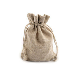 Săculeț pânză de in, 10x14 cm - Ecru natural (1 Bucată)