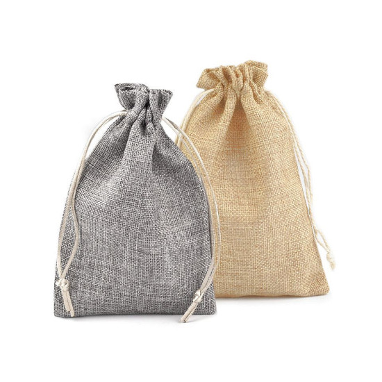 Săculeț rustic imitație iută, 12,5x17,5 cm - Natural mediu (1 Bucată) Săculeț rustic imitație iută, 12,5x17,5 cm - Natural mediu (1 Bucată)