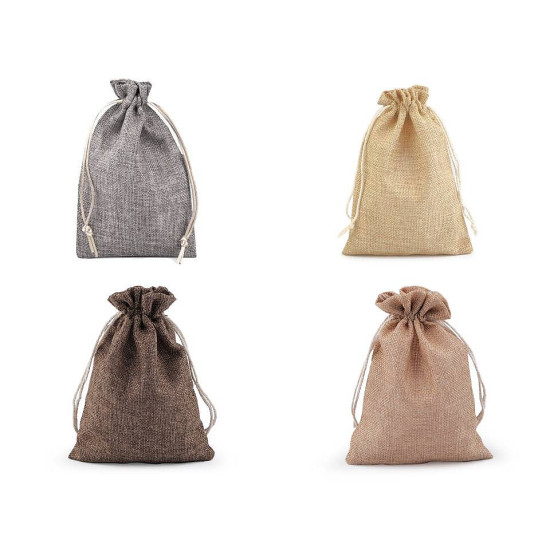 Săculeț rustic imitație iută, 12,5x17,5 cm - Natural mediu (1 Bucată) Săculeț rustic imitație iută, 12,5x17,5 cm - Natural mediu (1 Bucată)