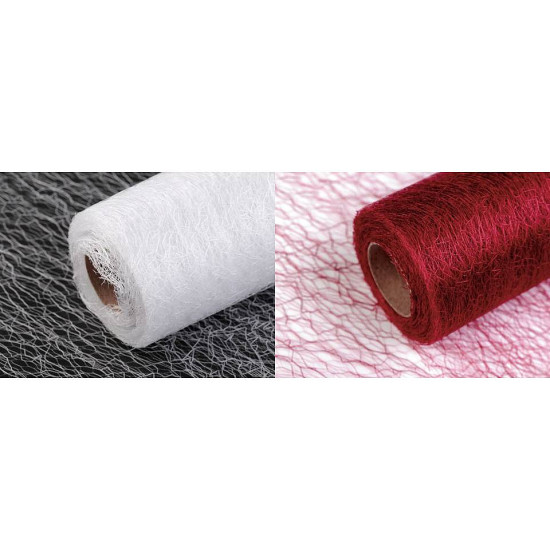 Material decorativ pânză de păianjen, lățime 15 cm - Alb (9 Metri) Material decorativ pânză de păianjen, lățime 15 cm - Alb (9 Metri)