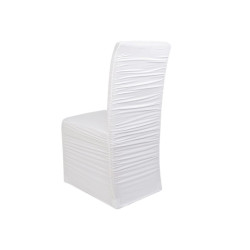 Husă scaun elastică lycra - Alb (1 Bucată)