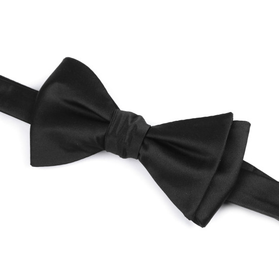 Papion din satin - Negru (1 Bucată) Papion din satin - Negru (1 Bucată)