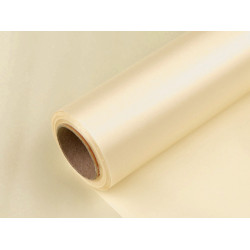 Satin, lățime 36 cm - Crem foarte deschis (36 Metri)