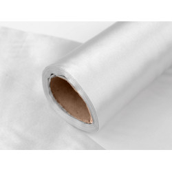 Satin, lățime 14 cm - Argintiu (72 Metri)