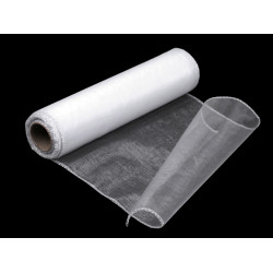 Organza, lățime 21 cm - Alb (9 Metri)