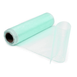 Organza, lățime 21 cm - Verde mentă (9 Metri)