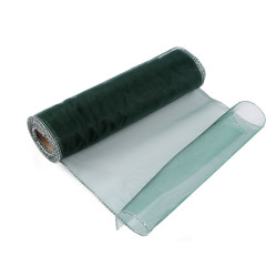 Organza, lățime 21 cm - Verde brad (9 Metri)