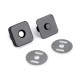 Închizatori / capse magnetice pătrate, 18x18 mm - Nichel (100 Seturi) Închizatori / capse magnetice pătrate, 18x18 mm - Nichel (100 Seturi)