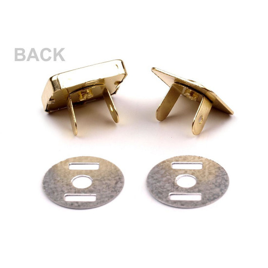 Închizatori / capse magnetice pătrate, 18x18 mm - Nichel (100 Seturi) Închizatori / capse magnetice pătrate, 18x18 mm - Nichel (100 Seturi)
