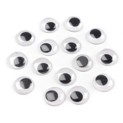 Ochi mobili autoadezivi, ø15 mm - Conform imaginii (200 Bucăți)