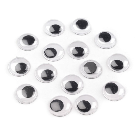 Ochi mobili autoadezivi, ø15 mm - Conform imaginii (200 Bucăți) Ochi mobili autoadezivi, ø15 mm - Conform imaginii (200 Bucăți)