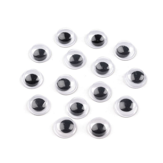 Ochi mobili autoadezivi, ø8 mm - Conform imaginii (50 Bucăți) Ochi mobili autoadezivi, ø8 mm - Conform imaginii (50 Bucăți)