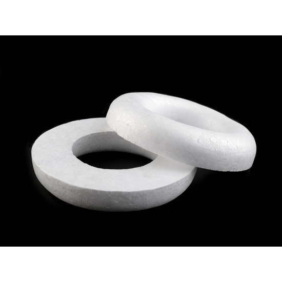 Cerc polistiren secționat, ø14,5 cm - Alb (25 Bucăți)