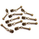 Cursor fermoar spiralat, no 3 - Alamă antică (100 Bucăți) Cursor fermoar spiralat, no 3 - Alamă antică (100 Bucăți)