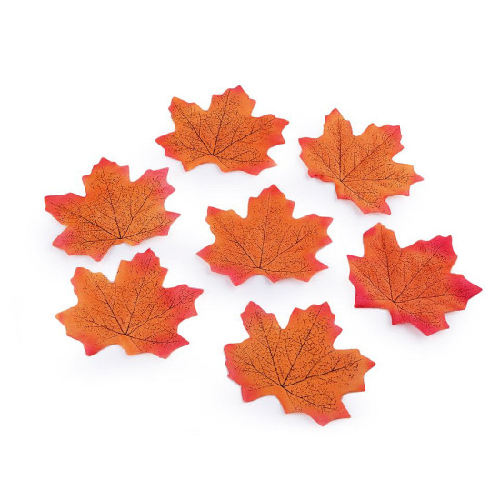 Frunze de arţar decorative, 8x8 cm - Orange-yellow (100 Bucăți) Frunze de arţar decorative, 8x8 cm - Orange-yellow (100 Bucăți)