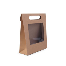 Cutie cu fereastră 16x21 cm - Maro natural (1 Bucată)
