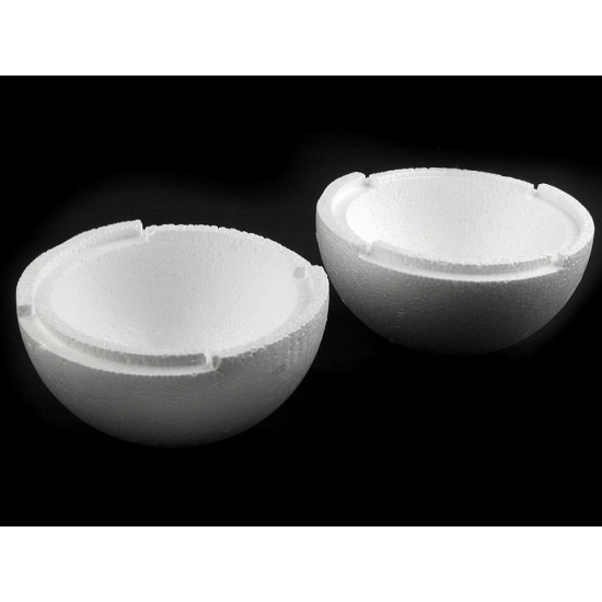 Bilă polistiren din 2 bucăți, ø19,5 cm - Alb (20 Bucăți) Bilă polistiren din 2 bucăți, ø19,5 cm - Alb (20 Bucăți)