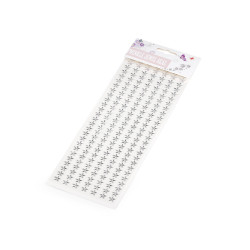 Steluțe autoadezive, ø10 mm - Argintiu mediu (1 Card)