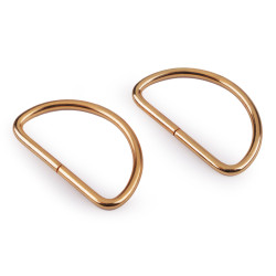 Inel metalic tip d, lățime 38 mm - Auriu rose (100 Bucăți)