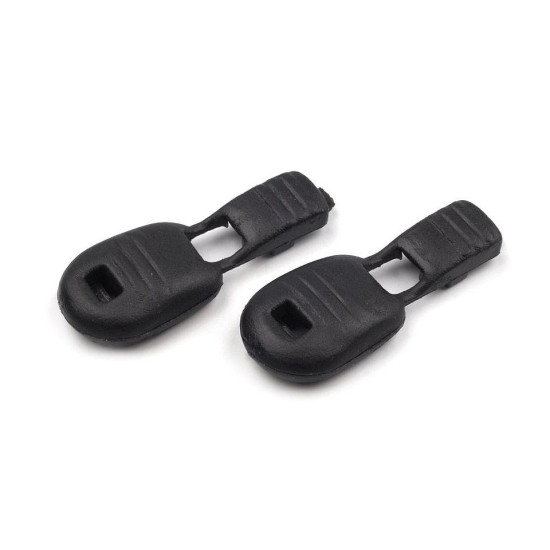 Capăt șnur, 15x19 mm - Negru (20 Bucăți)