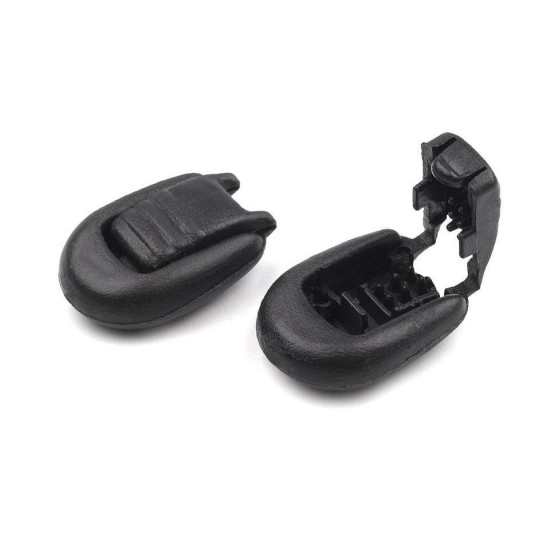 Capăt șnur, 15x19 mm - Negru (20 Bucăți)