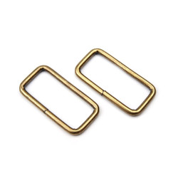 Inel metalic dreptunghiular, 32 mm - Alamă antică (10 Bucăți)