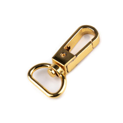 Carabină metalică pivotantă, gaură 15 mm - Auriu (1 Bucată)