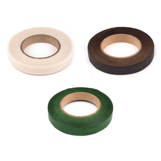 Bandă floristică, lățime 12 mm - Verde ferigă (12 Bucăți) Bandă floristică, lățime 12 mm - Verde ferigă (12 Bucăți)