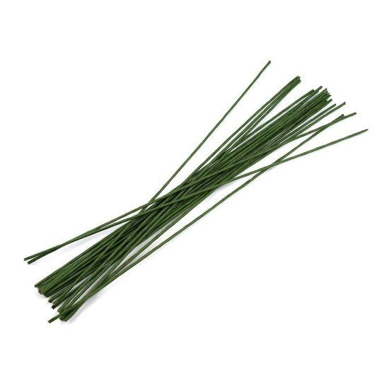 Sârmă flori verde / maro, ø2,5 mm, lungime 40 cm - Verde ferigă (20 Bucăți) Sârmă flori verde / maro, ø2,5 mm, lungime 40 cm - Verde ferigă (20 Bucăți)