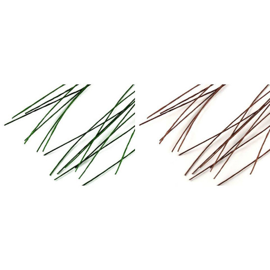 Sârmă flori verde, ø0,7 mm, lungime 40 cm - Verde ferigă (400 Bucăți) Sârmă flori verde, ø0,7 mm, lungime 40 cm - Verde ferigă (400 Bucăți)
